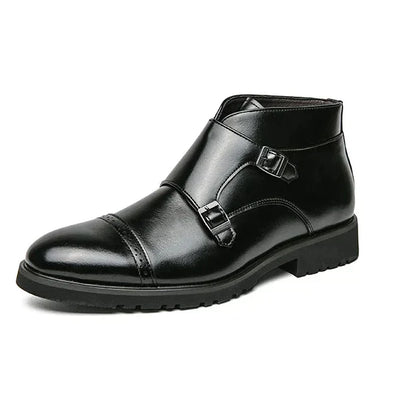 Darell™ | Double Monk Strap Ankle Boots | Orthopedic Leather Shoes for Timeless Comfort