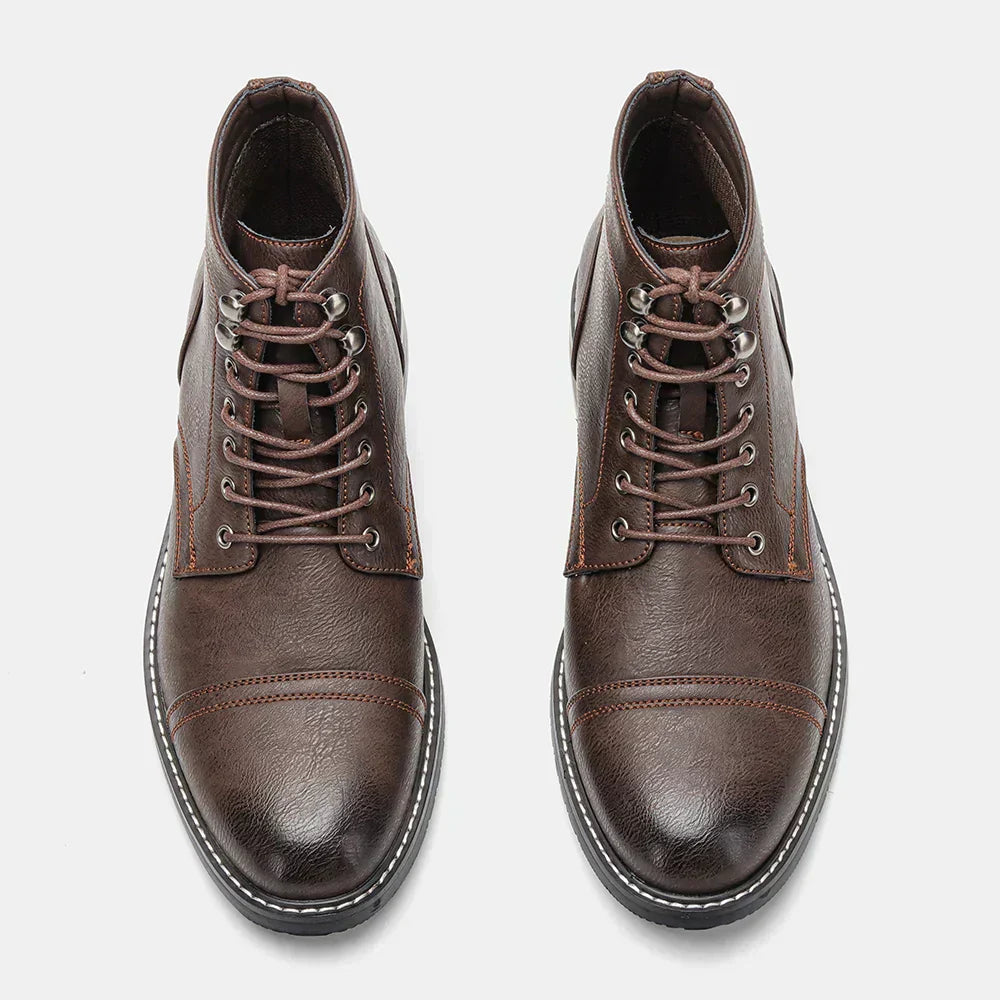 Ralph | Vintage-Inspired Derby Boots | Orthopedic Leather Shoes for Timeless Comfort