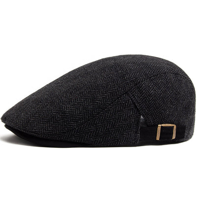 Herringbone Wool Driving Cap