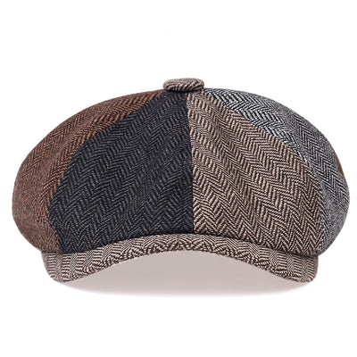Herringbone Pattern Wool Hat
