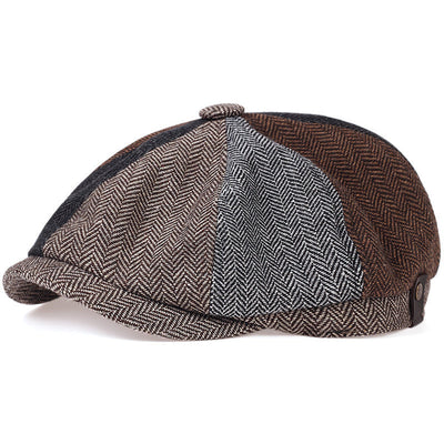 Herringbone Pattern Wool Hat