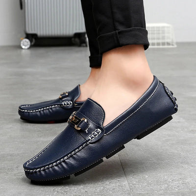 Authentic Leather Slip-On Shoes