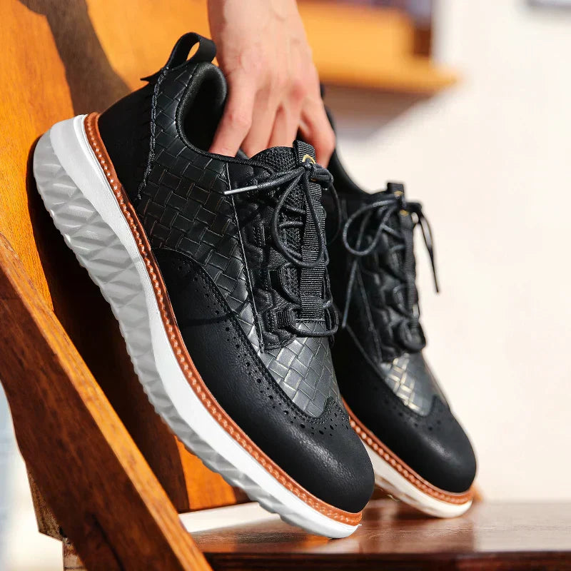 Oxford Ridge Eco-Friendly Sneakers | Orthopedic Leather Shoes for Timeless Comfort