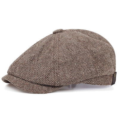 Herringbone Pattern Wool Hat