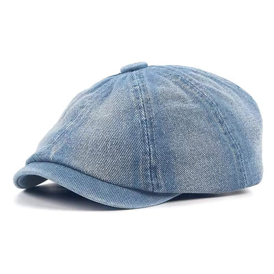 Denim Flat Cap
