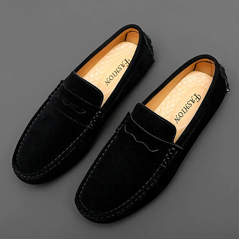 Suede Slip-On Loafers