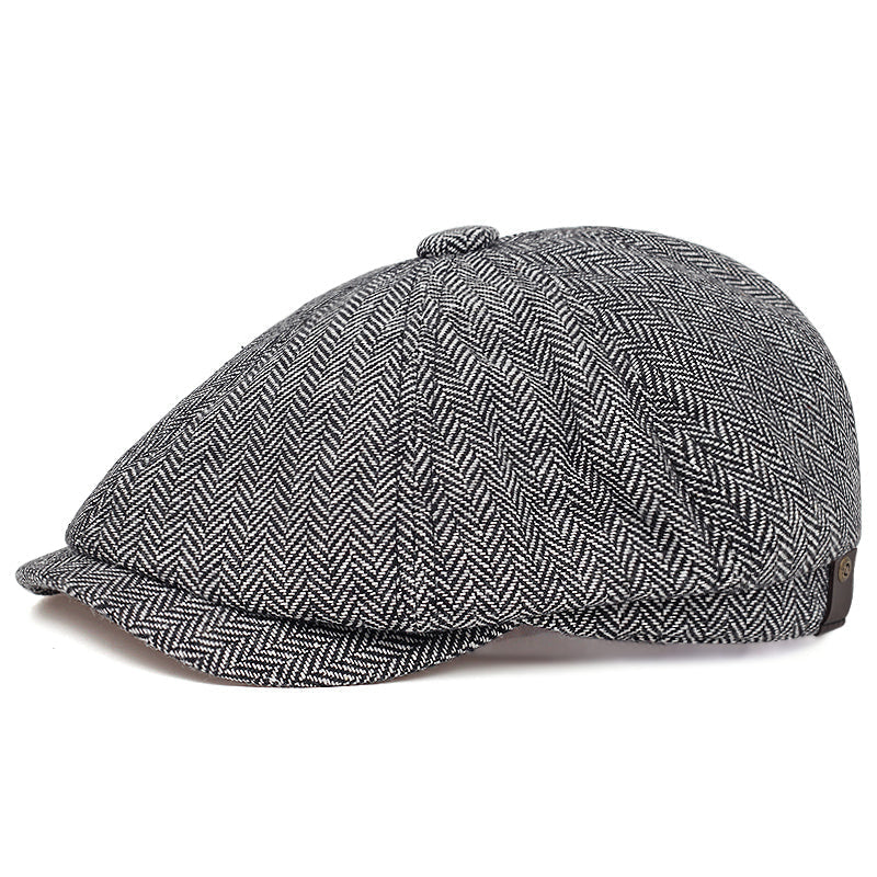 Herringbone Pattern Wool Hat