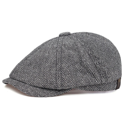 Herringbone Pattern Wool Hat