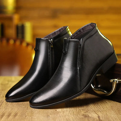 Pierre™ | Men's Zippered Boots | Orthopedic Leather Shoes for Timeless Comfort