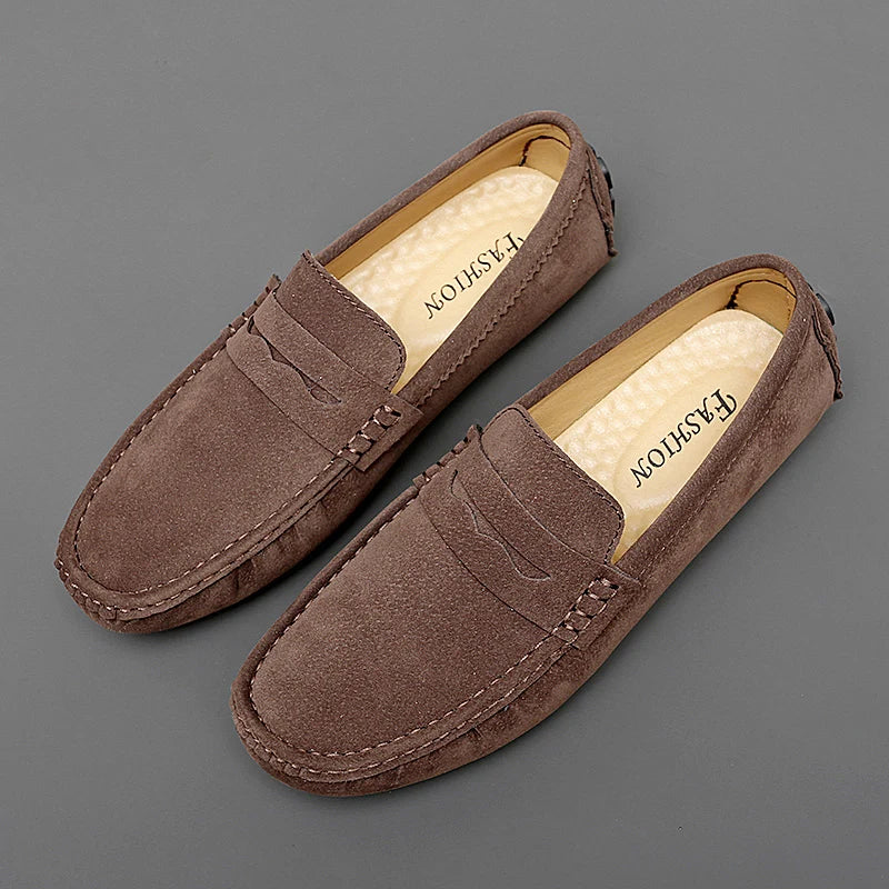 Suede Slip-On Loafers