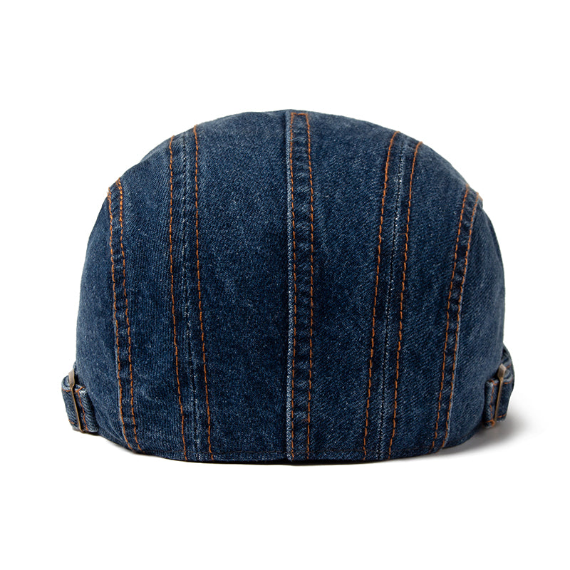 Denim-Embroidered Cap