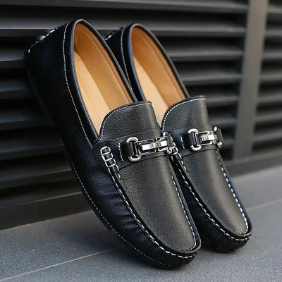 Authentic Leather Slip-On Shoes