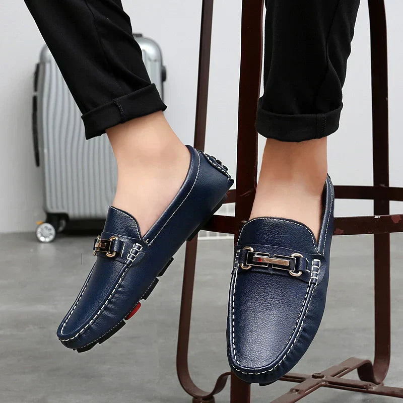 Authentic Leather Slip-On Shoes