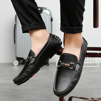Authentic Leather Slip-On Shoes