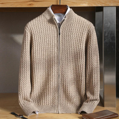 Harrison | Woven Zip Sweater