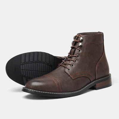Ralph | Vintage-Inspired Derby Boots | Orthopedic Leather Shoes for Timeless Comfort