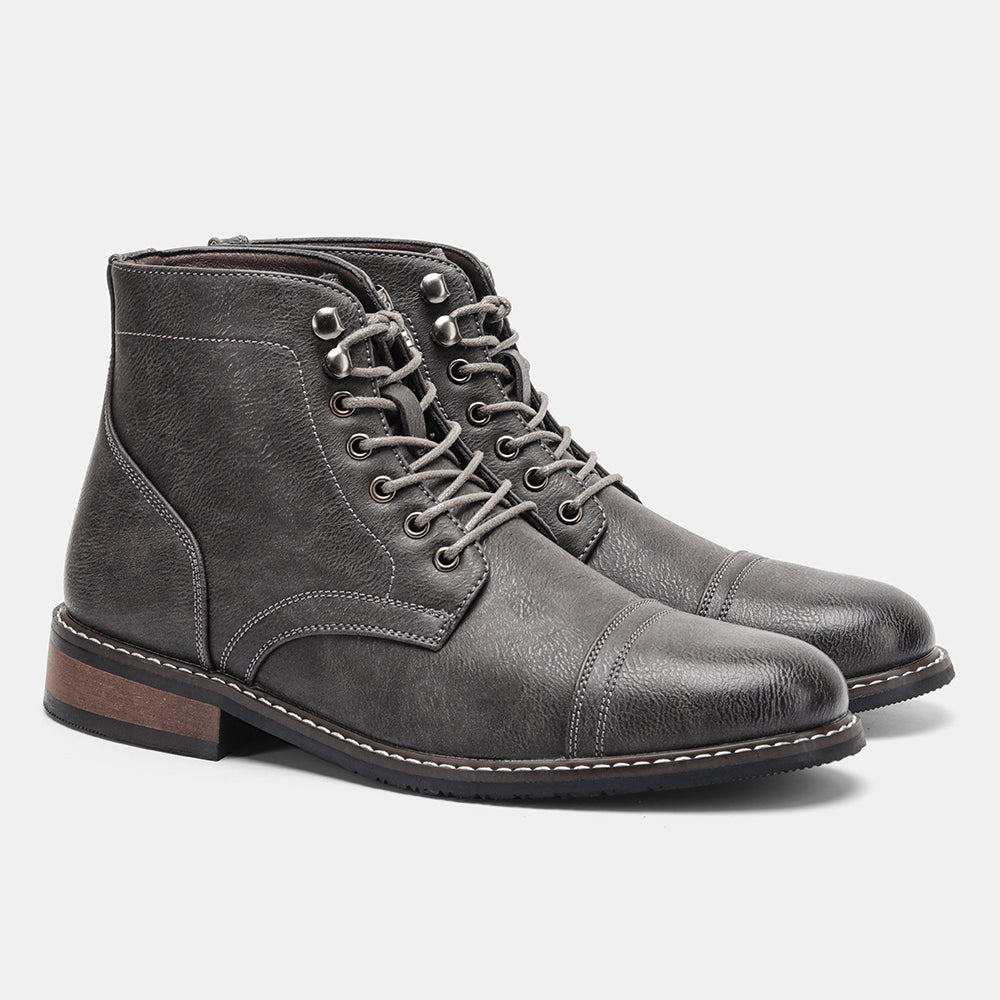 Ralph | Vintage-Inspired Derby Boots | Orthopedic Leather Shoes for Timeless Comfort