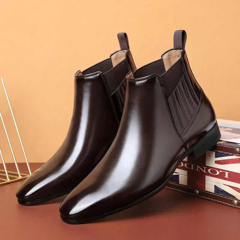 Peyton | Synthetic Leather Ankle Boots, Handcrafted Shoes