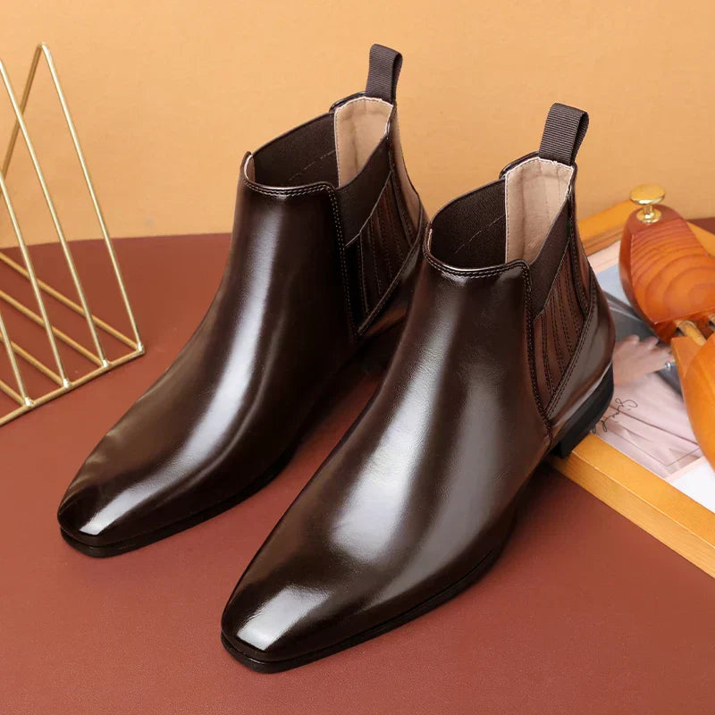 Peyton | Synthetic Leather Ankle Boots, Handcrafted Shoes