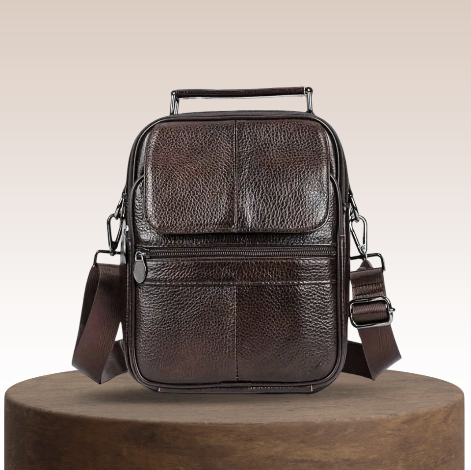 Jasper Men's Leather Courier Shoulder Bag