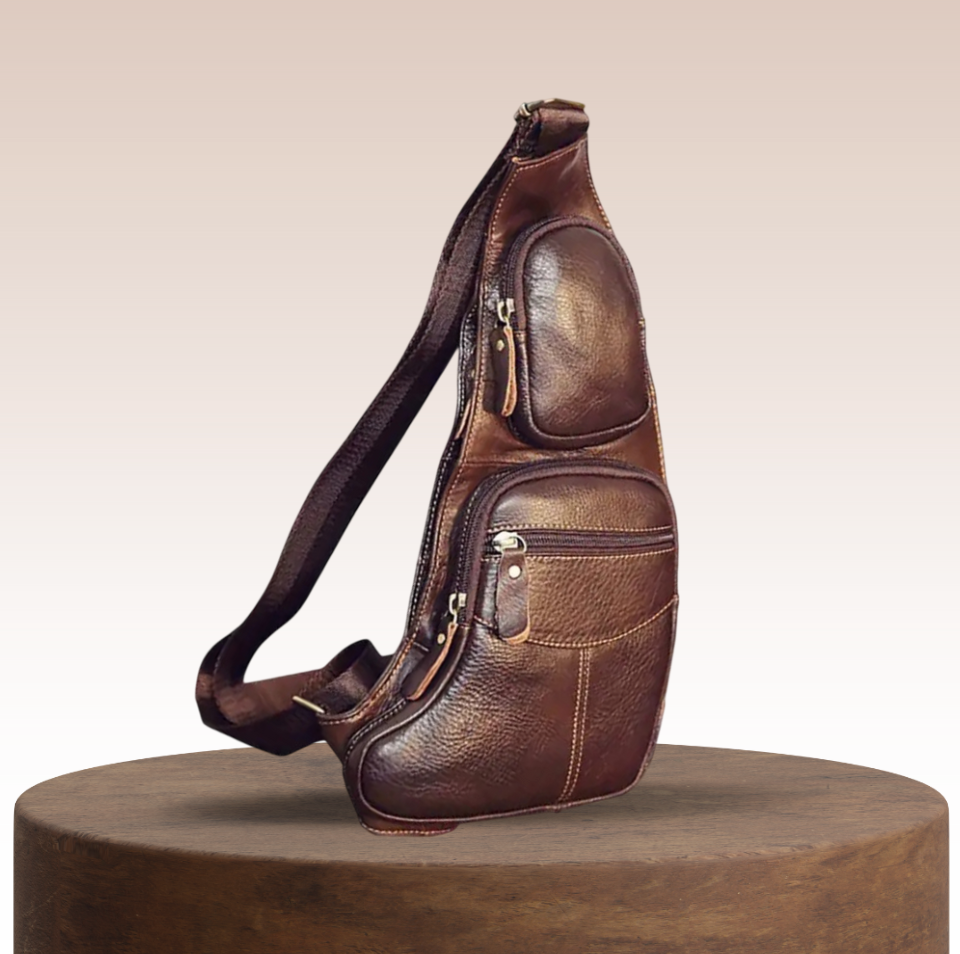 Beckett | Classic Leather Chest Sling Bag