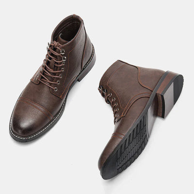 Ralph | Vintage-Inspired Derby Boots | Orthopedic Leather Shoes for Timeless Comfort