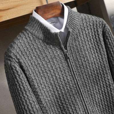 Harrison | Woven Zip Sweater