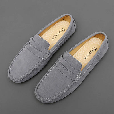 Suede Slip-On Loafers