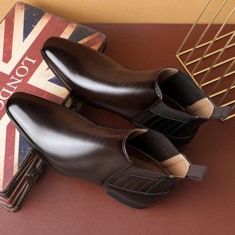 Peyton | Synthetic Leather Ankle Boots, Handcrafted Shoes