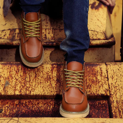 Muller™ – Eco-Friendly Retro Boots | Orthopedic Leather Shoes for Timeless Comfort
