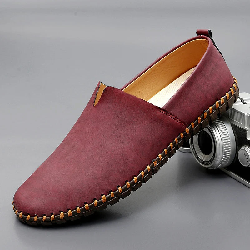 Santorini Leather Slip-On Shoes
