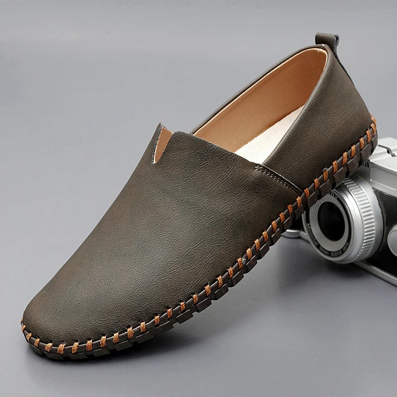 Santorini Leather Slip-On Shoes