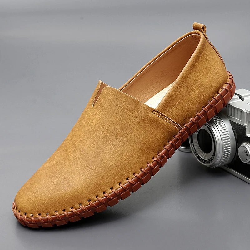 Santorini Leather Slip-On Shoes