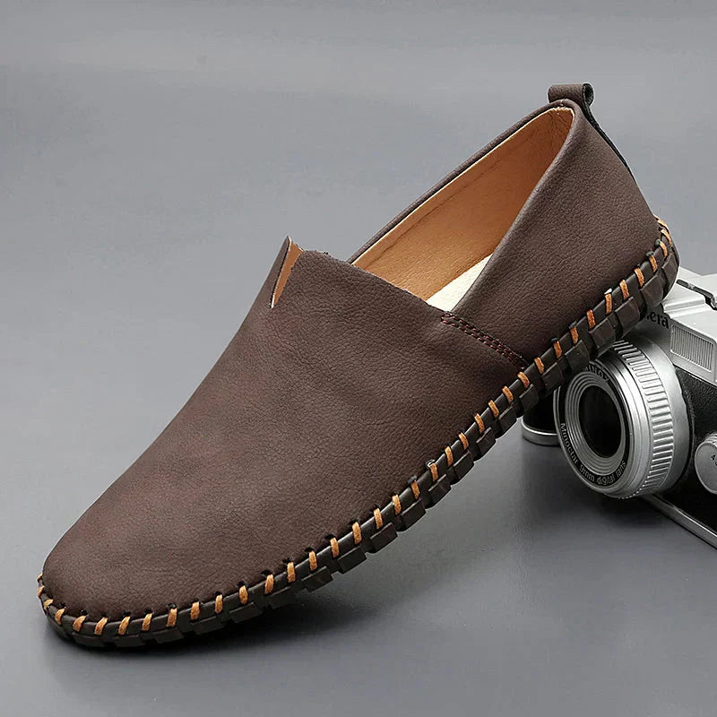 Santorini Leather Slip-On Shoes