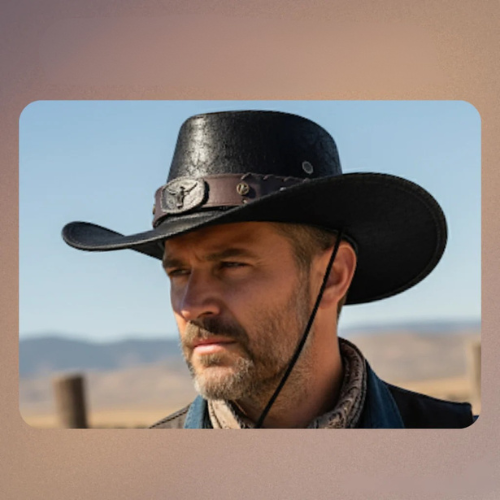 Patrick | Western Cowboy Hat with Bison Buckle