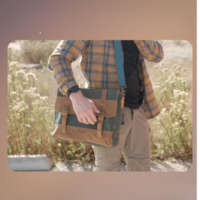 Kevin | Durable Canvas and Leather Messenger Bag