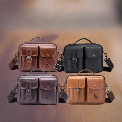 Grady | Timeless Leather Shoulder Bag Featuring Vintage Buckle Accent