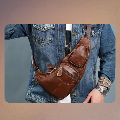 Malric | Lightweight Leather Sling Bag for Hands-Free Convenience