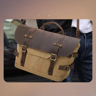 David | Classic Rugged Leather Messenger Bag