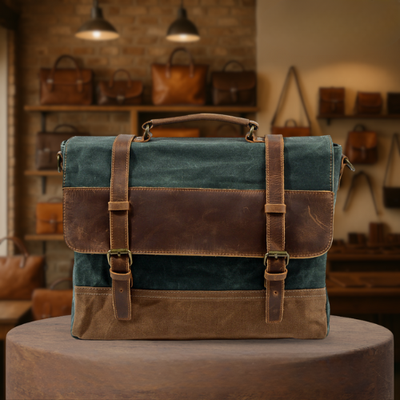 Kevin | Durable Canvas and Leather Messenger Bag