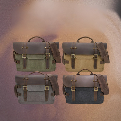 David | Classic Rugged Leather Messenger Bag