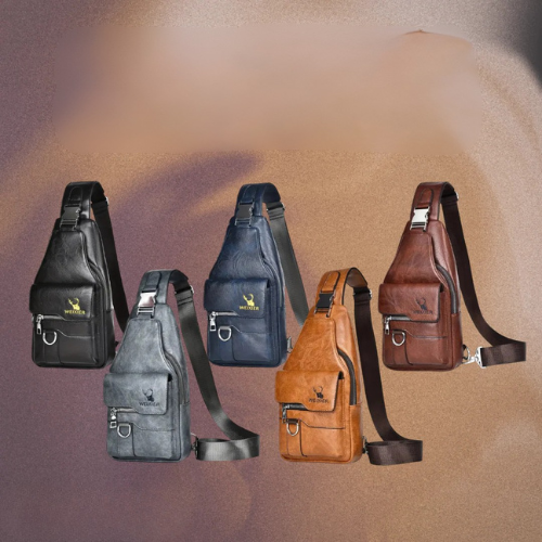 Daxton | Vertical Sling Bag with Secure Flap and Zipper Closure