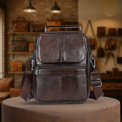 Jasper Men's Leather Courier Shoulder Bag