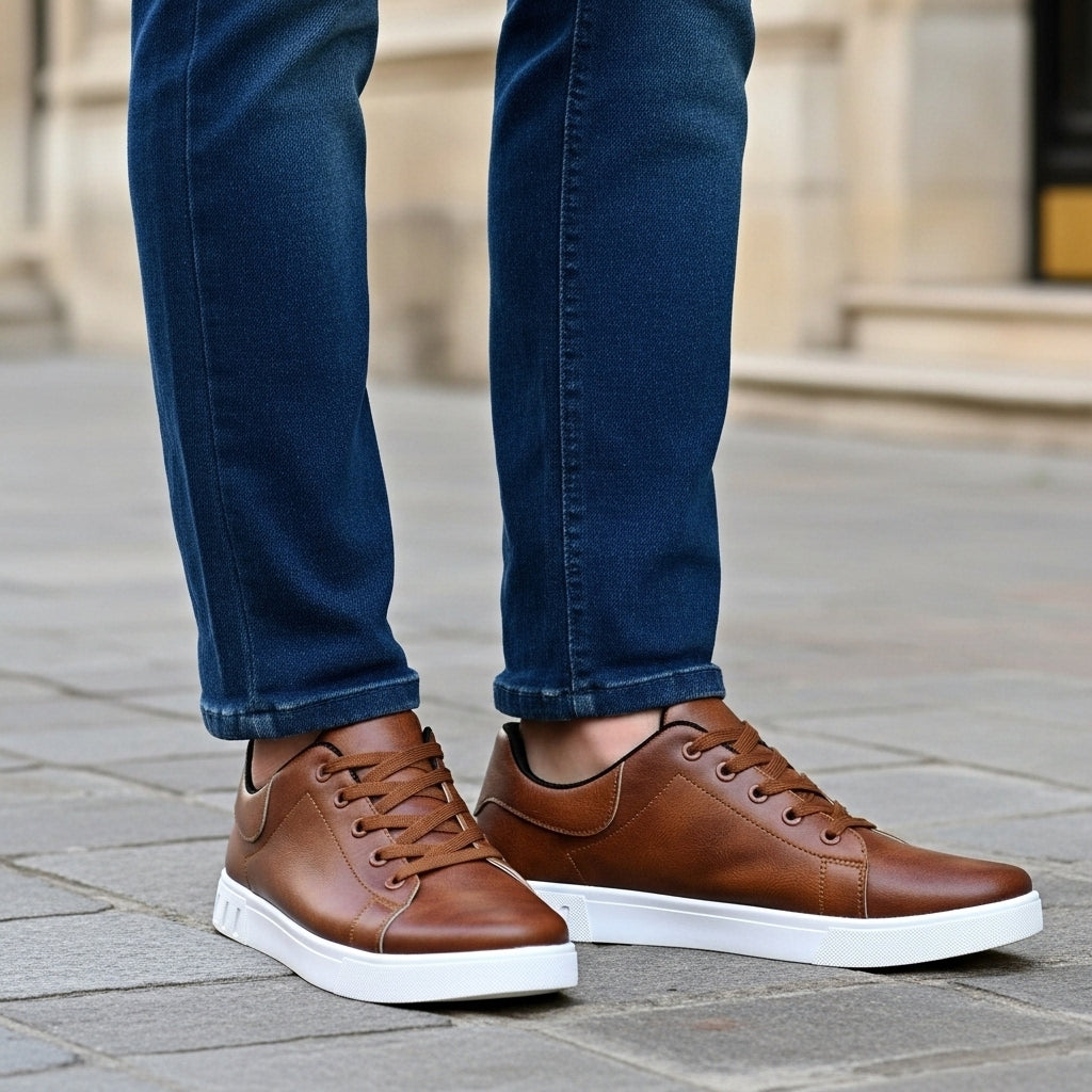 Vincenzo - Classic Sneakers for Every Occasion | Orthopedic Leather Shoes for Timeless Comfort