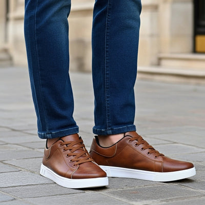 Vincenzo - Classic Sneakers for Every Occasion | Orthopedic Leather Shoes for Timeless Comfort