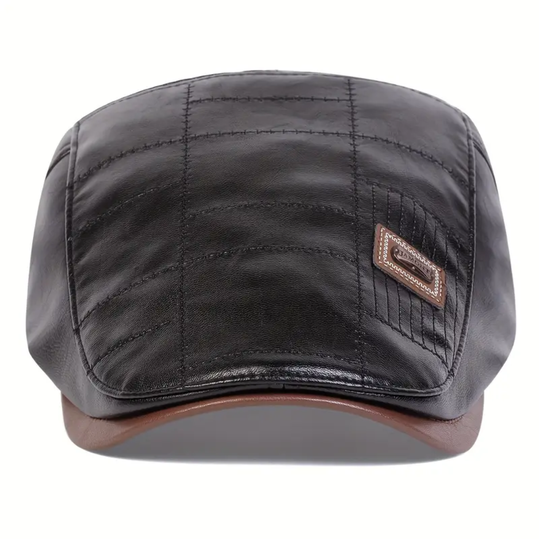 Harvey | Heritage Leather Flat Cap