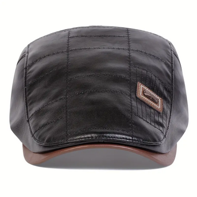Harvey | Heritage Leather Flat Cap