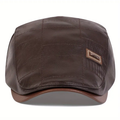 Harvey | Heritage Leather Flat Cap