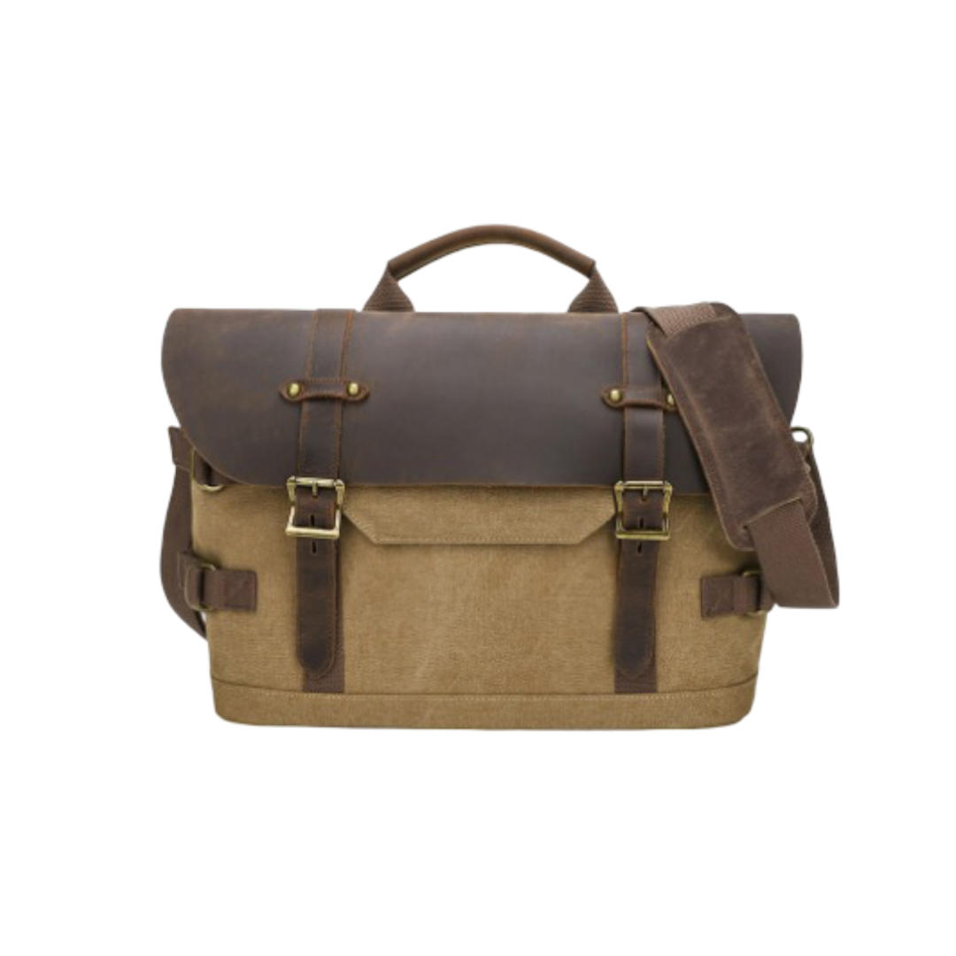 David | Classic Rugged Leather Messenger Bag