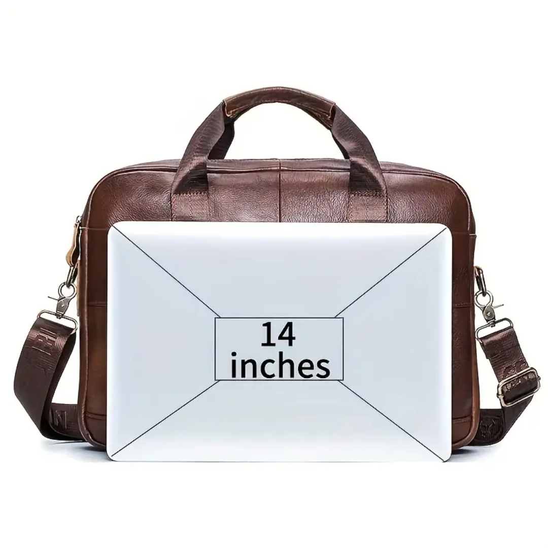 Jacob Leather Large Briefcase | Versatile Messenger Bag